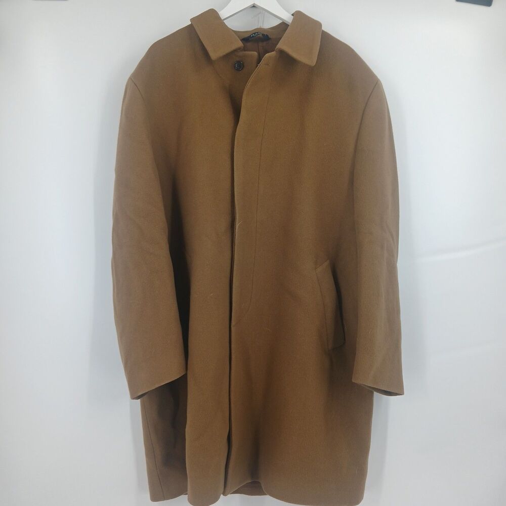Jos. A. Bank Men's Size 46R Brown 100% Wool Button Front Coat Jacket